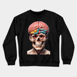 Brain Skull Face Crewneck Sweatshirt